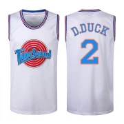 Men's Space Jam Tune Squad Daffy Duck White Jersey