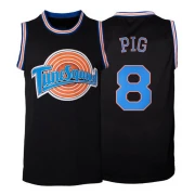 Men's Space Jam Tune Squad Porky Pig Black Jersey