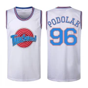 Men's Space Jam Tune Squad Stan Podolak White Jersey