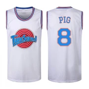 Youth Space Jam Tune Squad Porky Pig White Jersey