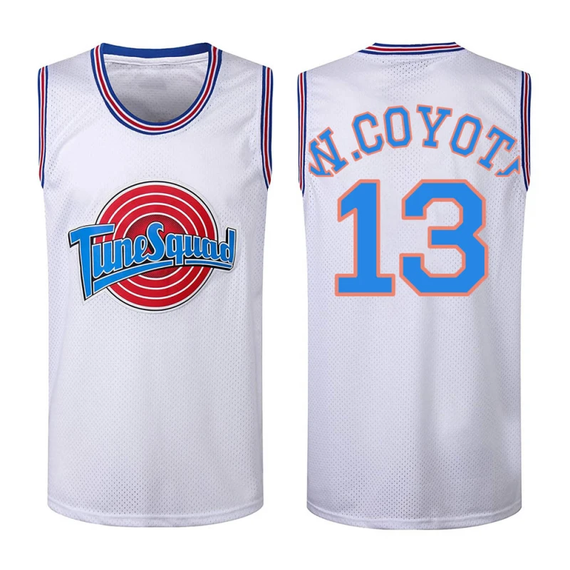 Youth Space Jam Tune Squad Wile Coyote White Jersey